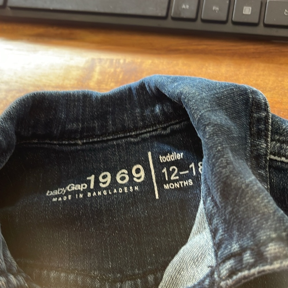 Baby Gap 1969 Denim Jean Jacket. Size 12-18 - Picture 5 of 7